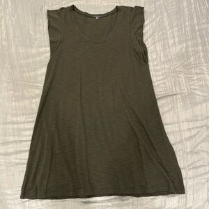 Dark Green Sleeveless Dress/Coverup